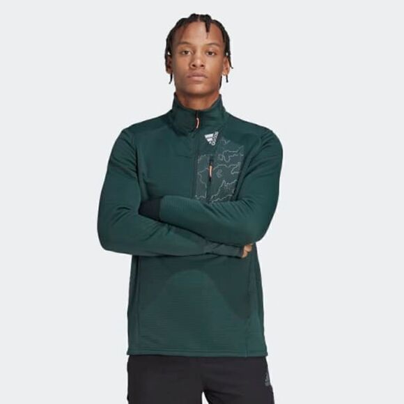 Adidas X-City Cold Ready Running Jacket Sweatshirt Men's S Green Black HF6384 - Picture 14 of 16